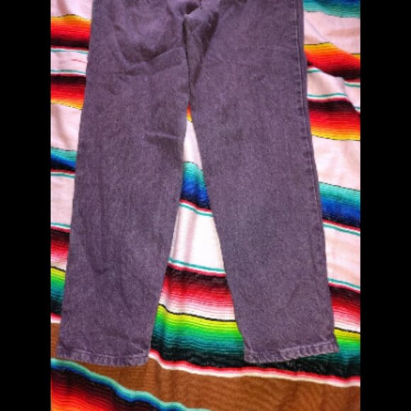 Vintage 90s Lorielle Purple Denim High Waist Women's Size 13/14 Tapered Jeans. - Picture 9 of 10